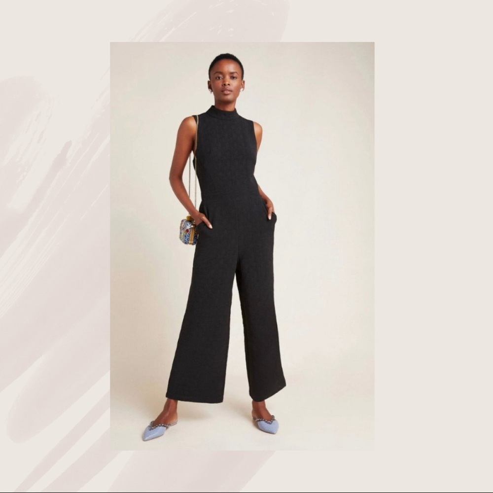 Black Franco Eva / Anthropologie Sleeveless Jumpsuit - Size Small